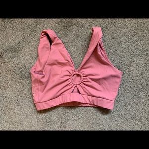Whitney Simmons x Gymshark pink sports bra!